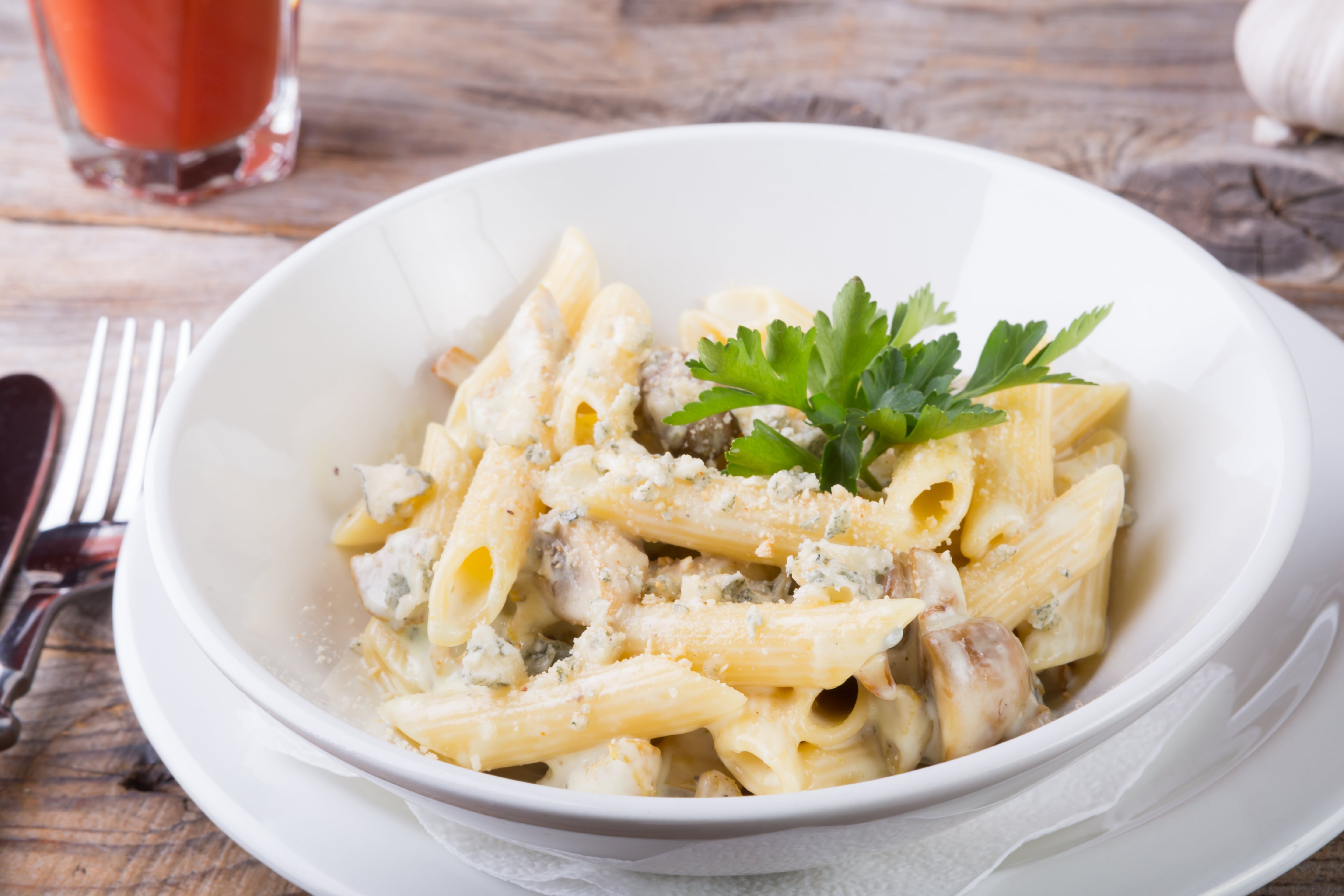 Паста с курицей и белыми грибами Паста с курицей и белыми грибами